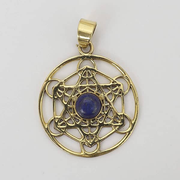 lapis lazuli shatkona pendant