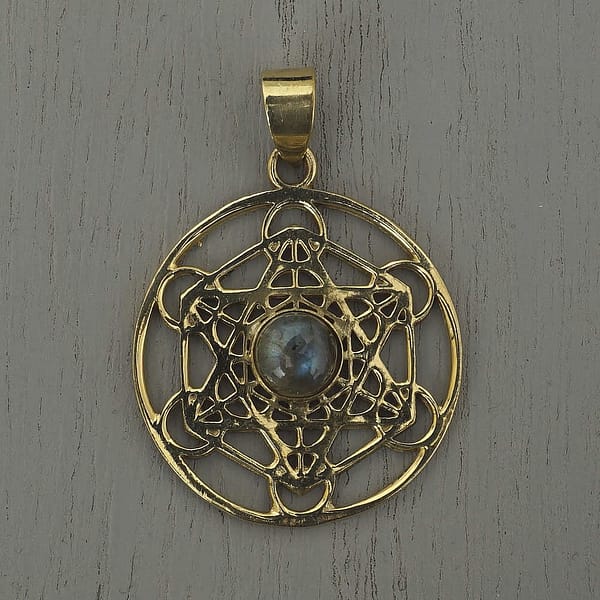 labradorite shatkona pendant